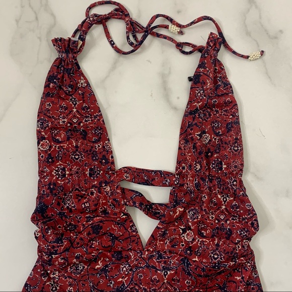 New Revolve Tavik Emme boho red one piece swimsuit Size XS - Picture 5 of 9